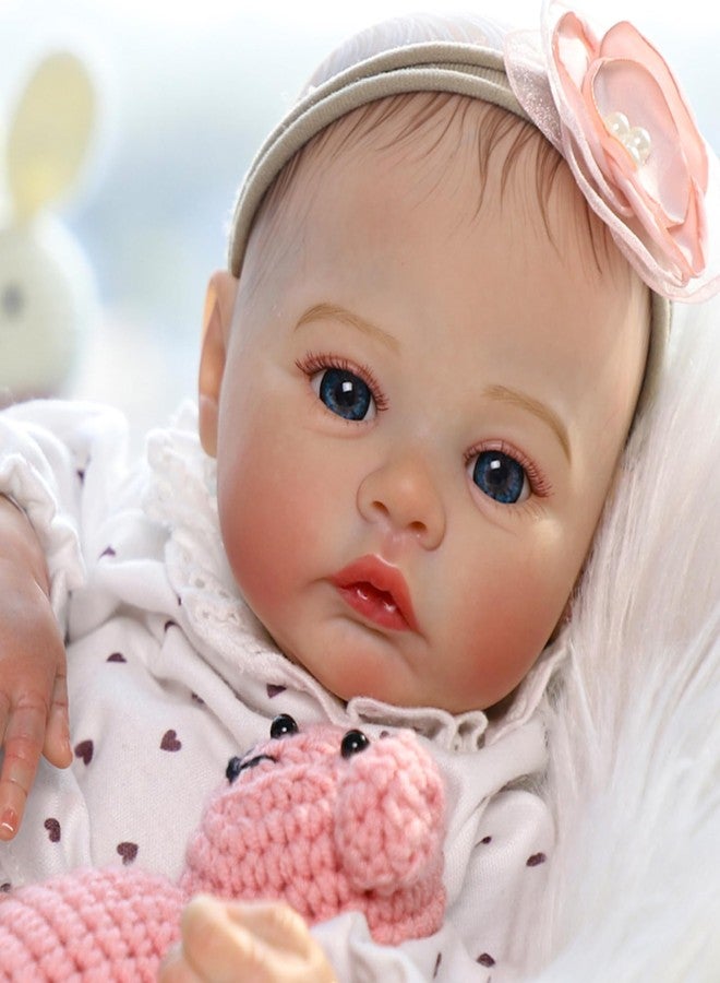 KSBD Reborn Baby Dolls - 18 Inch Realistic Baby Doll Girl, Real Life Baby Dolls with Cute Soft Vinyl Body, Real Baby Doll Newborn Lifelike Baby Gift with Accessories for 3+ Years Old Kids - Image 3